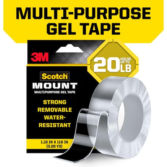 Scotch-Mount™ 1.18" x 118" Multipurpose Gel Tape